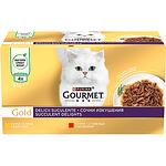 Purina Gourment Gold храна за котки с пилешко, 4 бр. х 85 г (340 г)