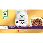 Purina Gourment Gold храна за котки с пилешко, 4 бр. х 85 г (340 г)