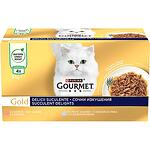 Purina Gourment Gold храна за котки със сьомга, 4 бр. х 85 г (340 г)