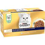 Purina Gourment Gold храна за котки със сьомга, 4 бр. х 85 г (340 г)