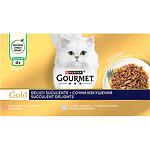 Purina Gourment Gold храна за котки със сьомга, 4 бр. х 85 г (340 г)