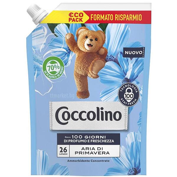 COCCOLINO AMMORBIDENTE CONCENTRATO ECORICARICA 600ML.CAMPANULA SELVATICA E  BERGAMOTTO