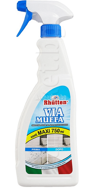 Rhuten Via Muffa Rh Спрей препарат за почистване на мухъл 750мл Италианско  качество