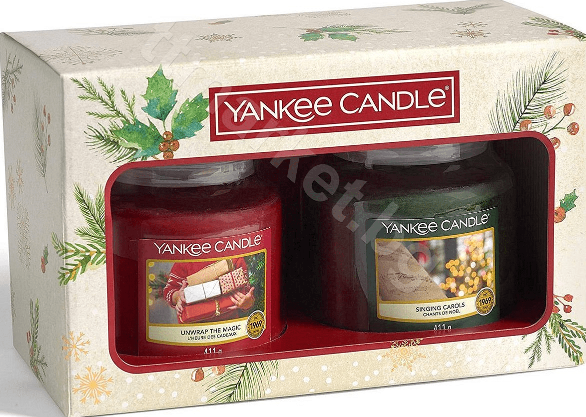 Yankee Candle Christmas Gift Set Singing Carols & Unwrap the Magic