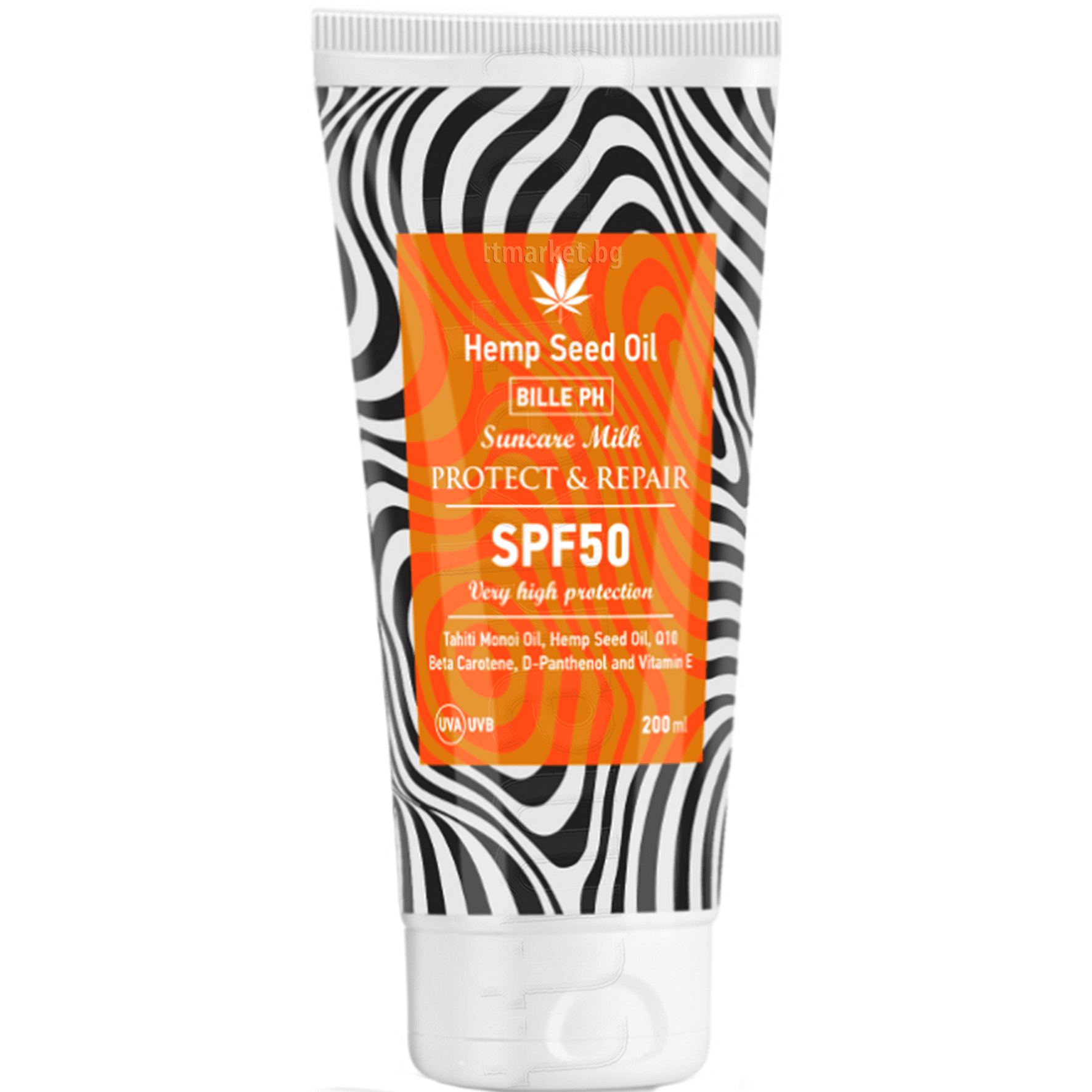 Bodi Beauty Bille PH Hemp Seed Oil Protect & Repair Suncare Milk SPF50 Слънцезащитно мляко с