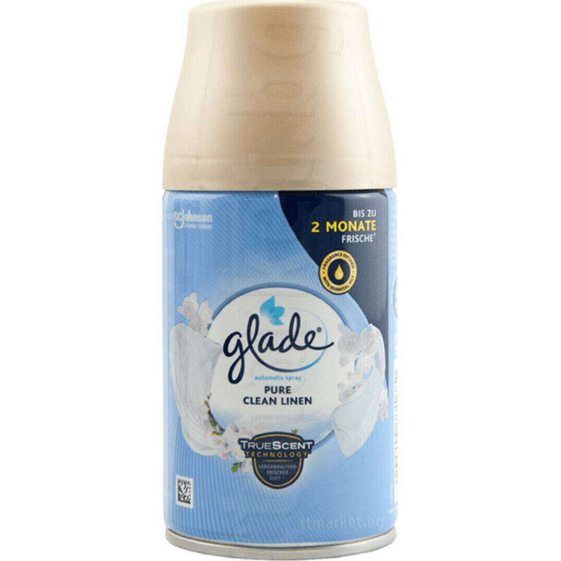 Glade Automatic Spray Pure Clean Linen Ароматизатор пълнител с аромат чисто  пране 269 мл Френско качество