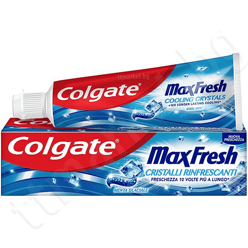 Colgate Max Fresh Cristalli Rinfrescanti Освежаваща и защитаваща паста за  зъби 100 мл Италианско качество