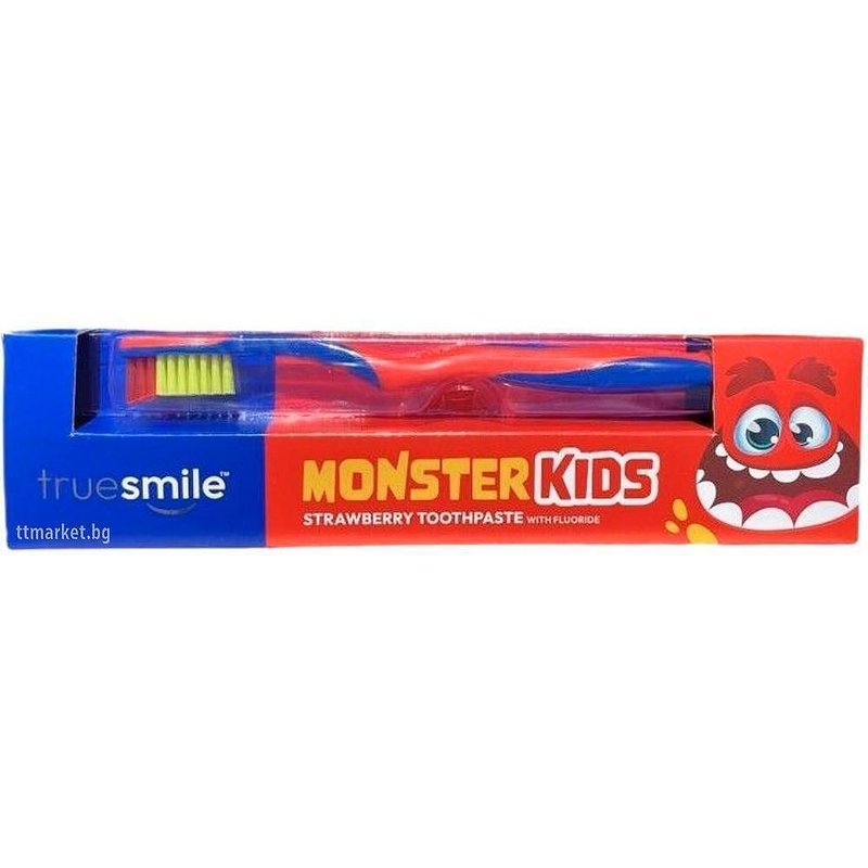 True Smile Monster Kids Strawberry Toothpaste with Fluoride Детска ...
