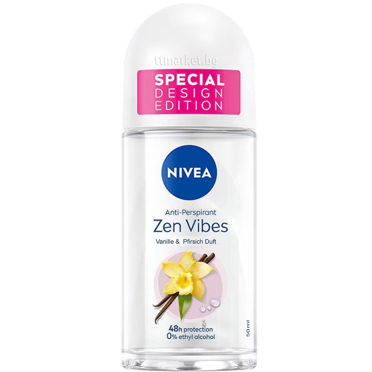 Nivea Zen Vibes Vanille Pfirsich Duft Anti-Transpirant Дамски