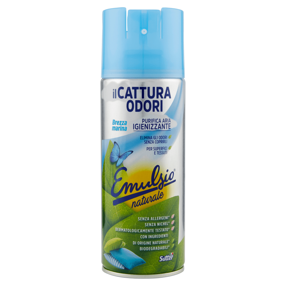 Emulsio Naturale il Cattura Odori Spray Igienizzante Brezza Marina  Дезинфектант и Ароматизатор 2в1 за въздух с натурални съставки Морски Бриз  400 мл