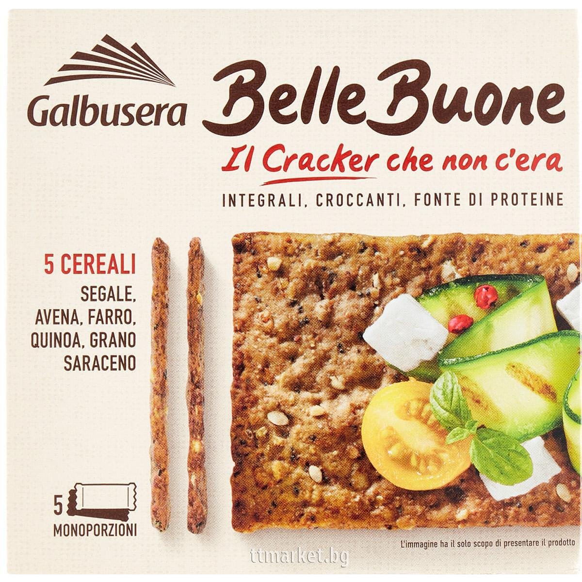 Galbusera BelleBuone il Cracker che non c'era 5 Cereali Крекери с 5 ...