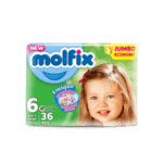 Бебешки пелени MOLFIX XL Jumbo 15+ кг 36 бр.