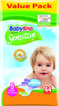 Бебешки пелени BABYLINO Sensitive 5 11-25 кг 44 бр