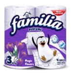 Тоалетна хартия FAMILIA Magic Flower 3 пласта 4 броя