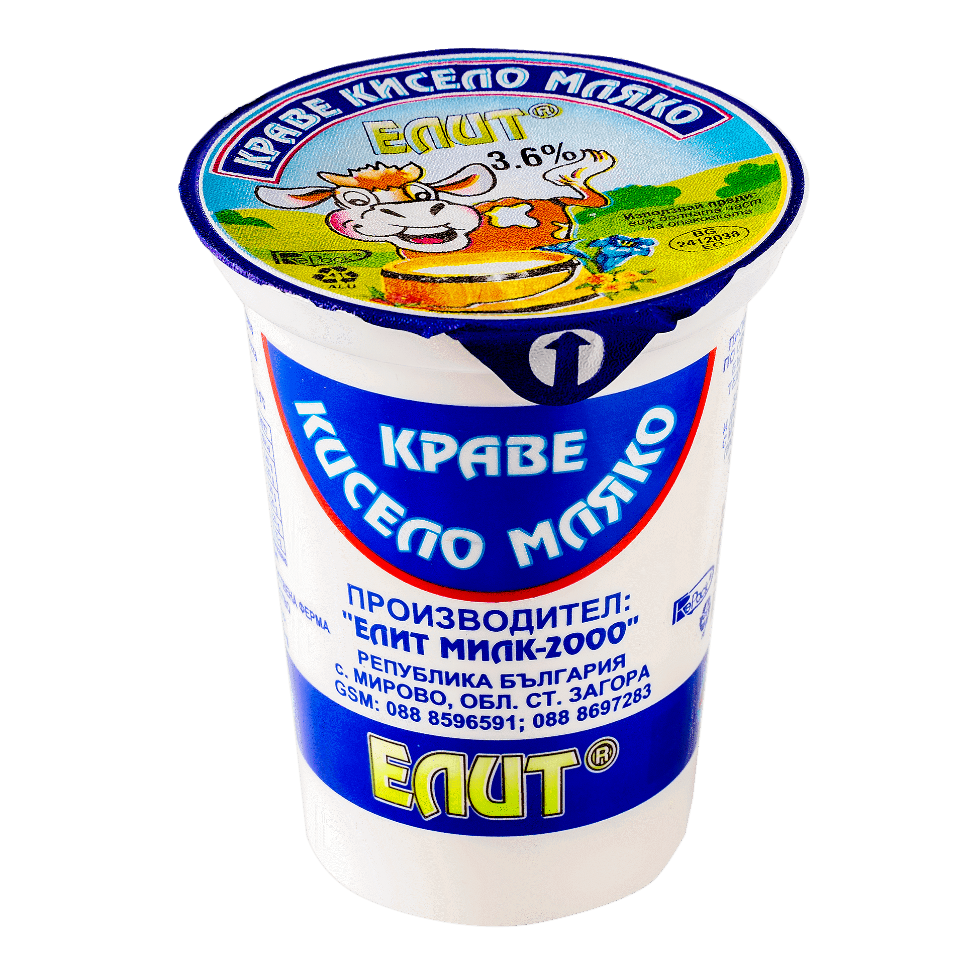 Кисело мляко ЕЛИТ 3.6% 400 гр.