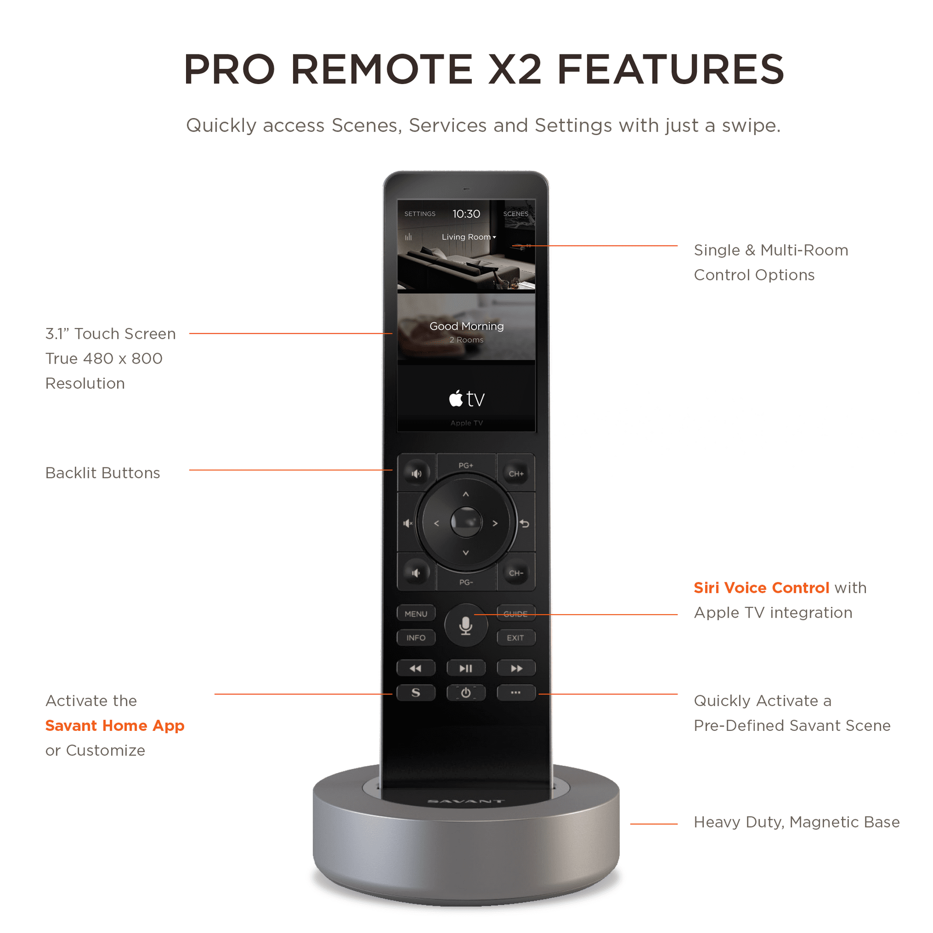 Savant Pro X2 Multi-room Universal Remote
