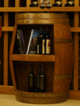 Barolo - Шкаф за книги и вино от половин бъчва