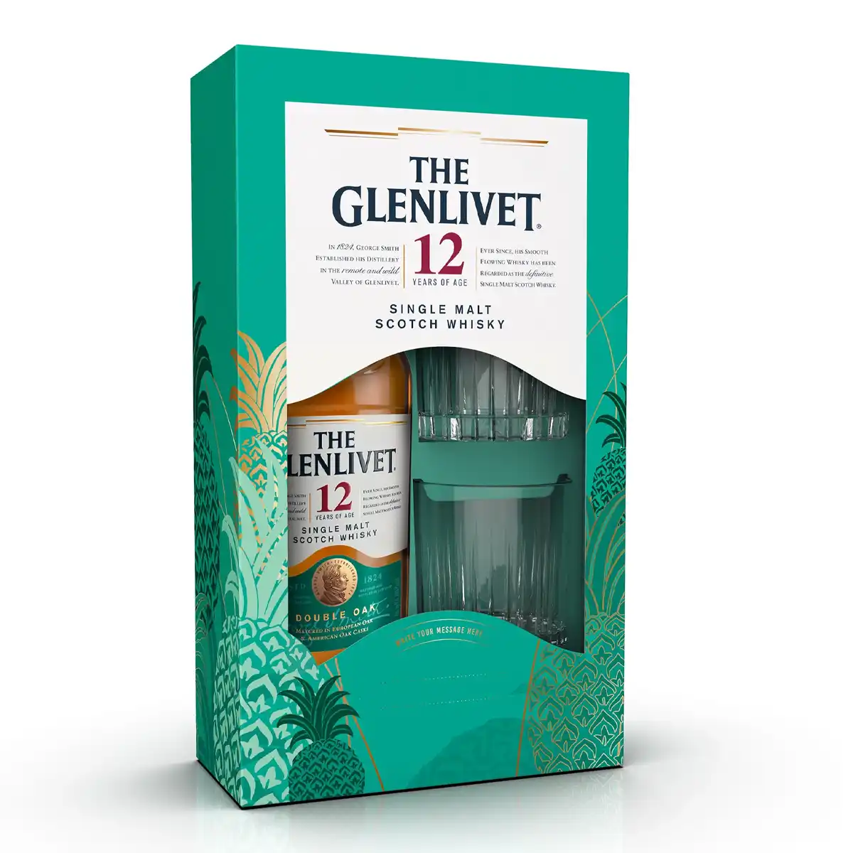 Уиски The Glenlivet 12 Y.O. с 2 чаши | eDrinks.bg