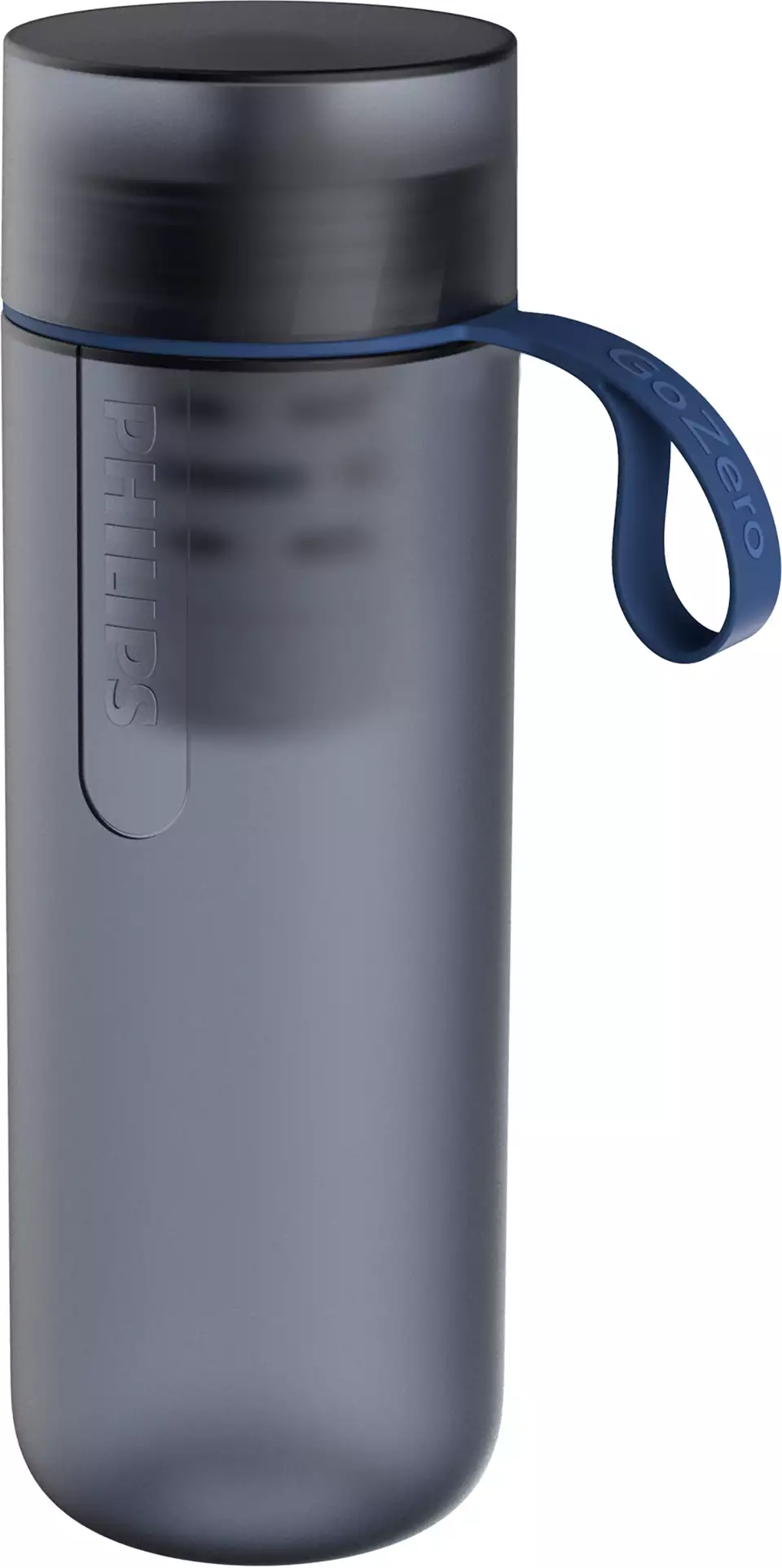 Бутилка за хидратация с филтър за пречистване на водата Philips GoZero Fitness AWP2712BLR/10, Синя