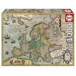 Пъзел Educa Карта на Европа, 1000 части