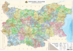 Стенна карта, административна - България 100 х 70 см.