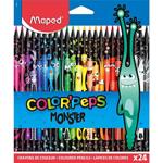 Цветни моливи Maped Color Peps Black Monster - 24 цвята