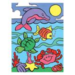 Рисуване по номера с акрилни бои - 22х30 - Морски животни