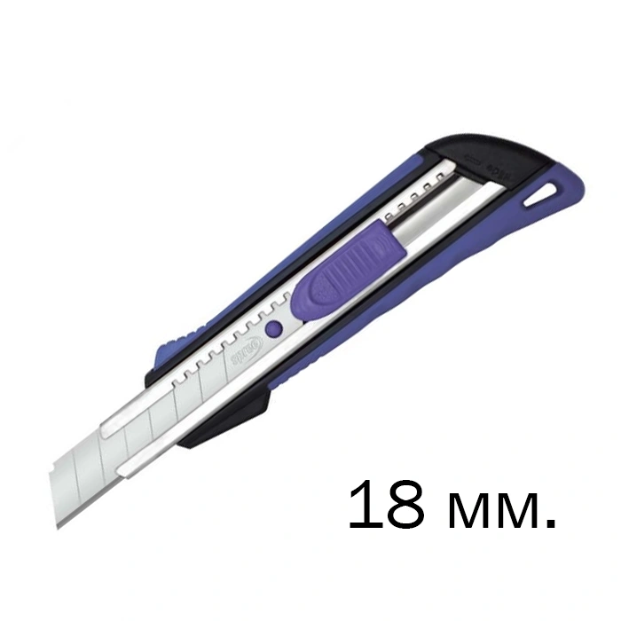 Нож макетен голям, гумиран, SPREE, 18мм.