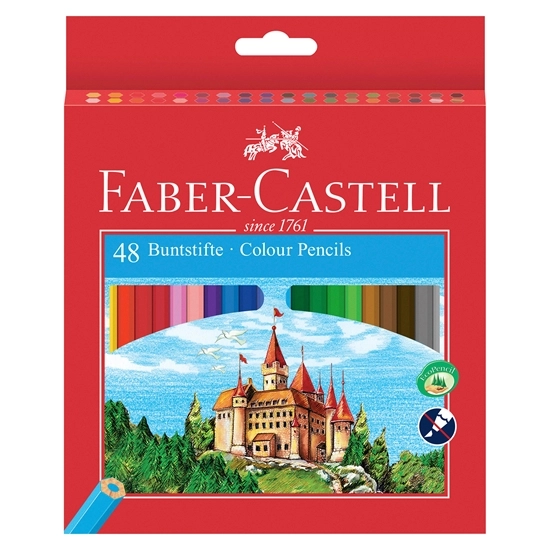 Цветни моливи с острилка FABER CASTELL - 48 цвята