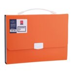 Чанта за документи Deli RIO E38125PP, 7 отделения и индекси, оранжева
