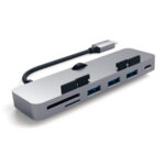 Satechi Aluminum TYPE-C CLAMP PRO Hub (3x USB 3.0,MicroSD) - Space Gray