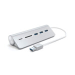 Satechi Aluminium TYPE-C USB Hub (3x USB 3.0,MicroSD) - Silver