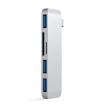 Satechi Aluminium TYPE-C USB COMBO Hub (3x USB 3.0,MicroSD) - Silver