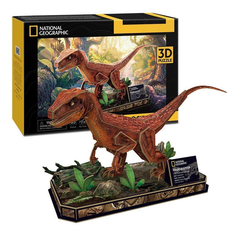 CubicFun Пъзел 3D National Geographic Velociraptor 63ч. DS1053h