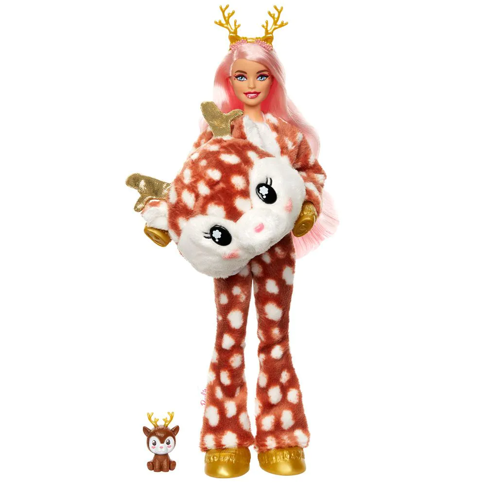 Barbie® Cutie Reveal™ Кукла Супер изненада "Блестящи снежинки" - Еленче HJL61