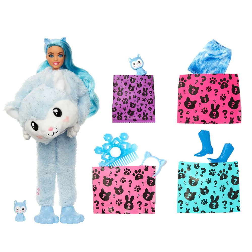 Barbie® Cutie Reveal™ Кукла Супер изненада "Блестящи снежинки" - Хъски HJL63