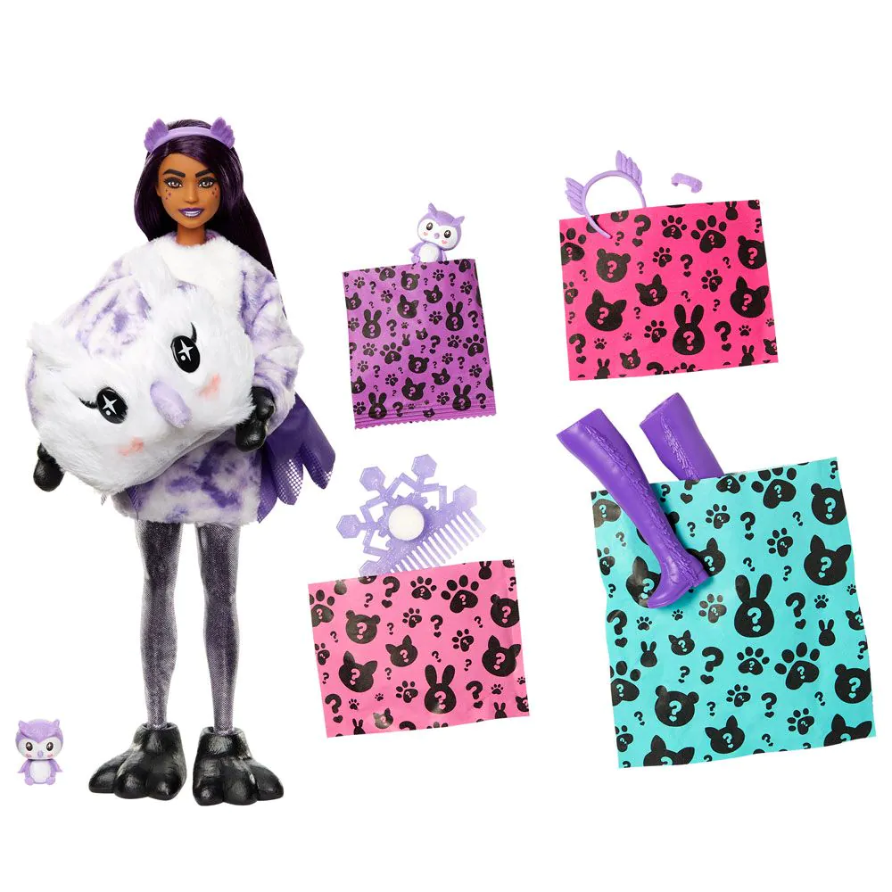 Barbie® Cutie Reveal™ Кукла Супер изненада "Блестящи снежинки" - Сова HJL62