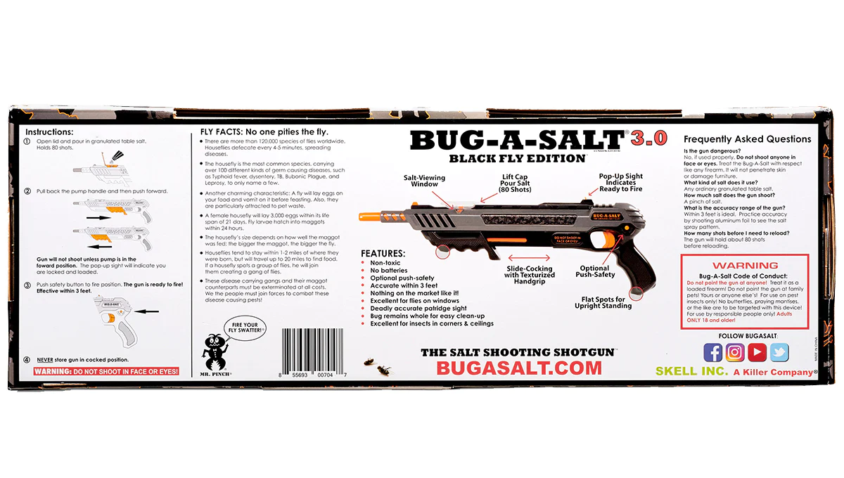 BUG-A-Salt 3.0 Пушка за Насекоми BLACK FLY EDITION