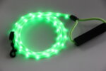 LED повод за куче, зелен
