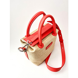 It'sNotABrand Coral Straw Bag