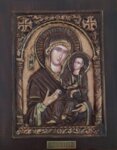 Керамична икона Богородица с младенеца малка