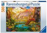 Ravensburger пъзел - в земята на динозаврите - 500pc -