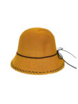 Лятна шапка с обшита периферия жълта