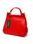 Дамска релефна чанта Verde: червена