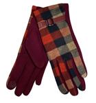 Дамски ръкавици  - бордо, френска комбинация