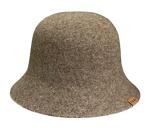 Бежова дамска шапка с малка периферия, камбанка
