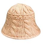 Розова шапка идиотка - плетена, зимна