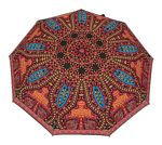 Полуавтоматичен дамски чадър с етно елементи, брик