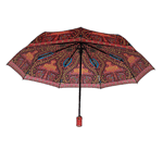 Полуавтоматичен дамски чадър с етно елементи, брик