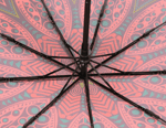 Полуавтоматичен дамски чадър с концентрични цветни венци